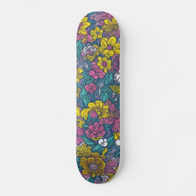 Skateboard Fleurs (Recto)