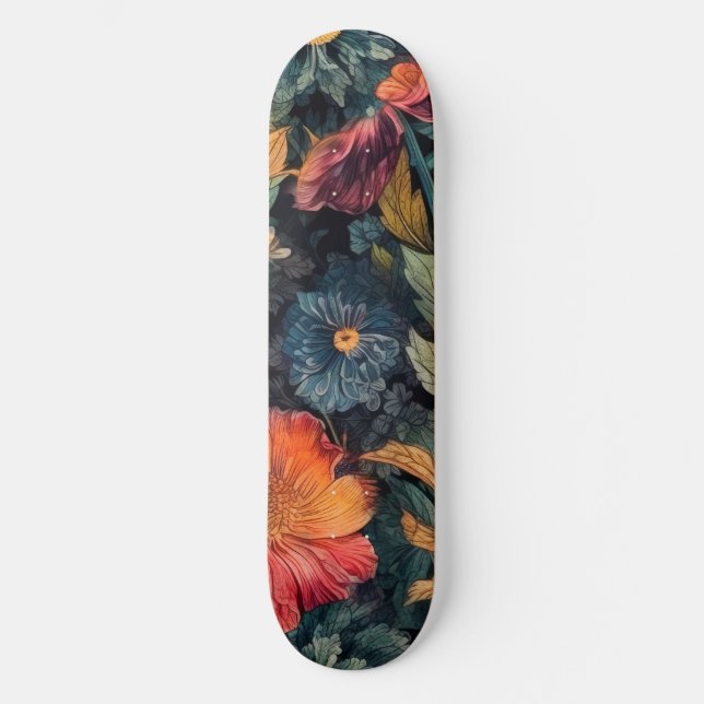 Skateboard Fleurs art nature (Recto)
