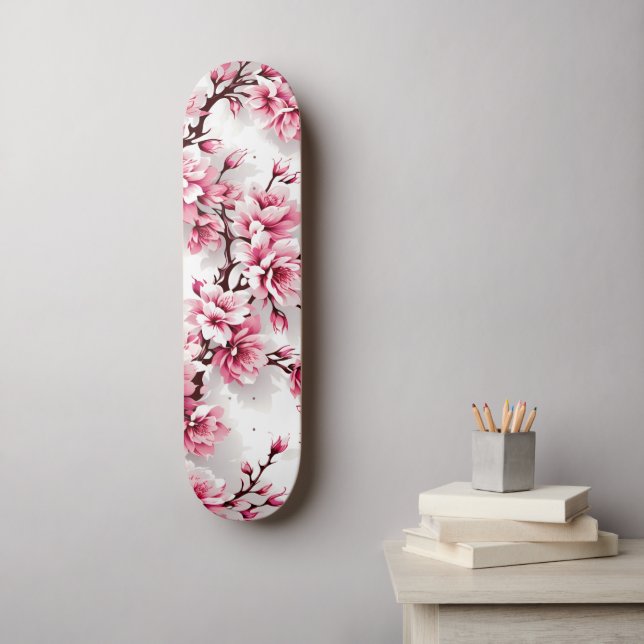 Skateboard Fleurs de cerisiers (Art mural)