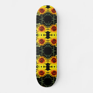 Skateboard Fleurs de soleil