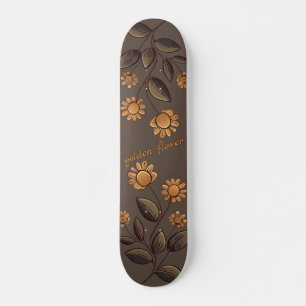 Skateboard Fleurs d'or