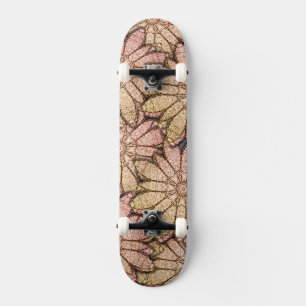 Skateboard Fleurs métalliques
