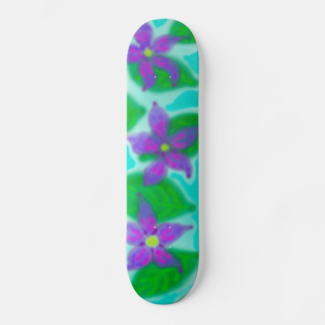 Skateboard Fleurs tropicales (Recto)