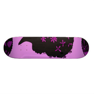Skateboard Fleurs vintages dans l'Afro