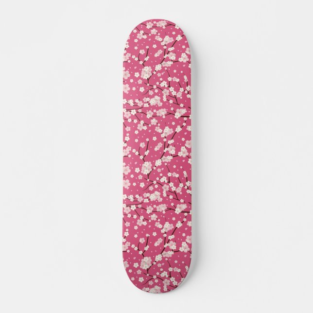 Skateboard Floral rose Fleur Fleur Fleur Fleur de Cerisier Ja (Devant)