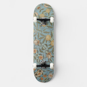 Skateboard Floral vintage William Morris Fruit Bleu Floral