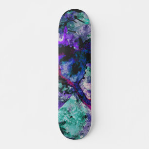 Skateboard Fluorite Crystal Geode Marbre Abstrait