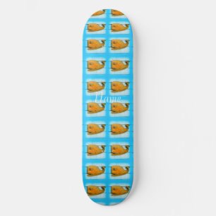 Skateboard Folk art whales blue Thunder_Cove