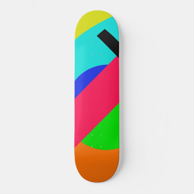 Skateboard Formes colorées (Recto)