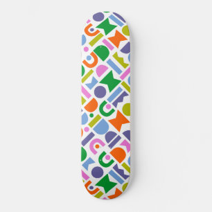 Skateboard Formes géométriques colorées