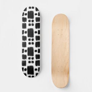 Skateboard Formes peintes en noir et blanc