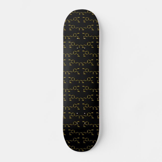 Skateboard Formule chimique moléculaire de curcumin curcumin  (Recto)