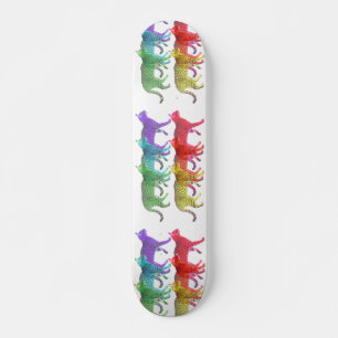 Skateboard Foule de chats colorés
