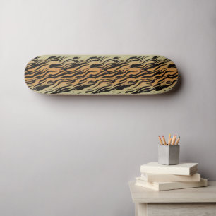 Skateboard Fourrure à rayures de tigre sur mesure - Patinage 