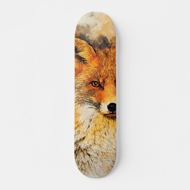 Skateboard #fox de renard de planche à roulettes (Devant)