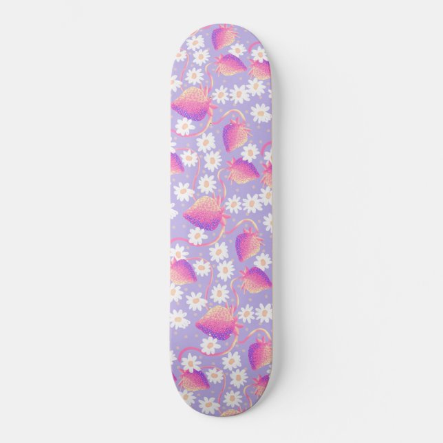 Skateboard Framboise psychédélique (Recto)
