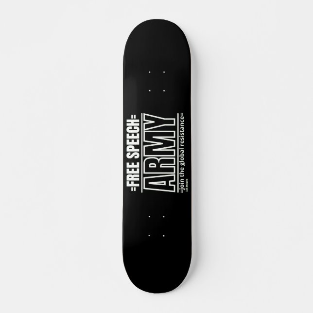 skateboard "FREE SPEECH ARMY 2" (Front)