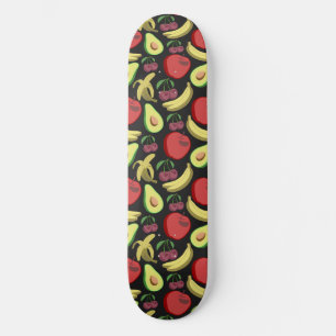 Skateboard Fruit motif transparent fruits tropicaux colorés