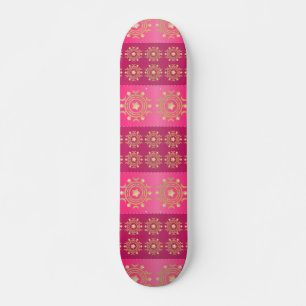 Skateboard Fuchsia Oriental Mandala Motif
