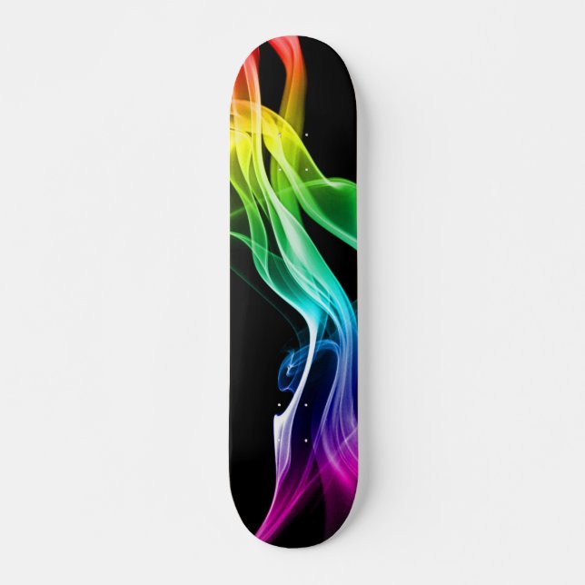 Skateboard fumée d'arc-en-ciel (Devant)