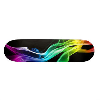 Skateboard fumée d'arc-en-ciel