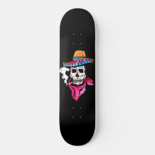 Skateboard Fumer Sketon Cowboy