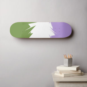 Skateboard Funky Spiky ZigZag Abstrait Genderqueer Pride Drap