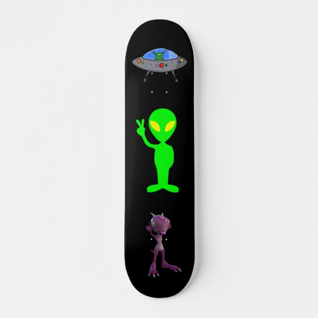 Skateboard FUNNY ALIENS UFO Skateboards (Devant)