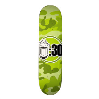 Skateboard Funny Beer : 30, camo vert vif, camouflage