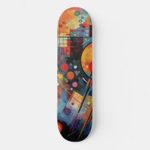 Skateboard Galaxie colorée Peinture Abstraite