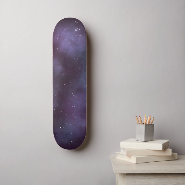 Skateboard Galaxie mystique de Violet Dusty (Art mural)