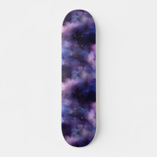 Skateboard Galaxie spatiale céleste violette ciel nocturne