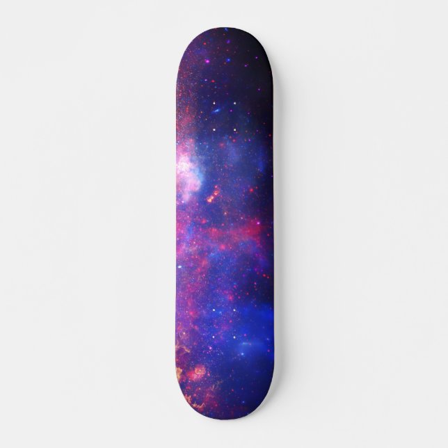 Skateboard Galaxy Stars Universe Sky Blue Space Skateb cosmiq (Devant)
