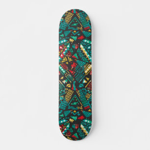 Skateboard Garde de Lion  Motif africain