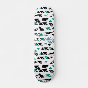 Skateboard Garde de Lion  Motif de mosaïque