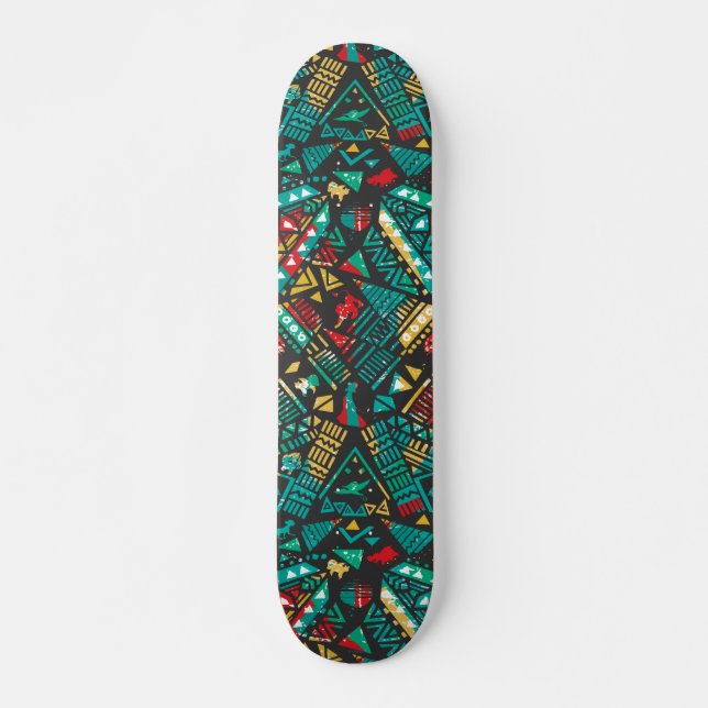 Skateboard Garde-lions | Motif africain (Devant)