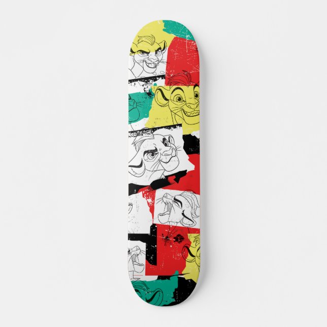 Skateboard Garde-lions | Motif d'expressions Kion (Devant)
