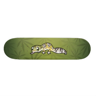 Skateboard Gecko de léopard de bande dessinée