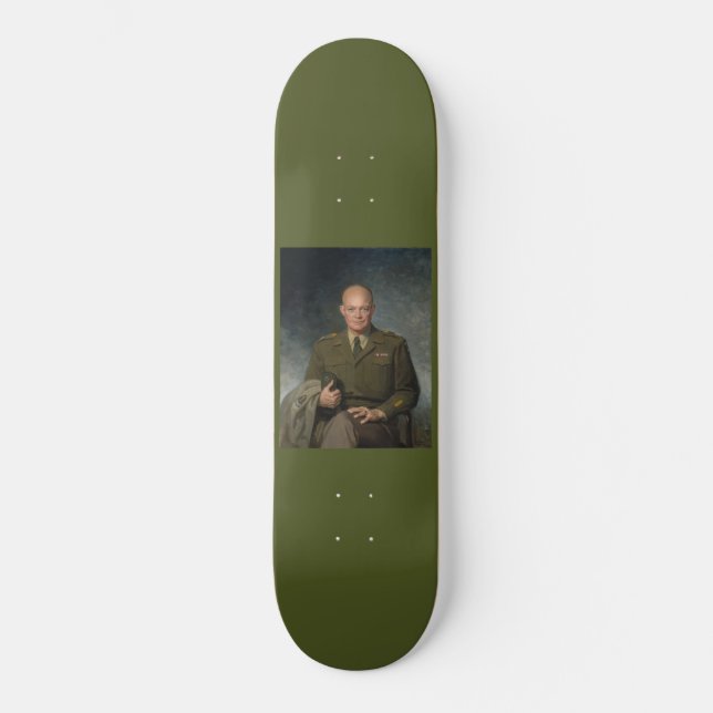 Skateboard Général Dwight Eisenhower Portrait Peint 5 Étoiles (Recto)