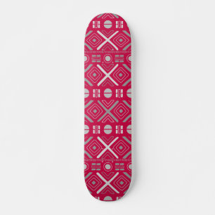 Skateboard Géometric Tribal Pink Silver