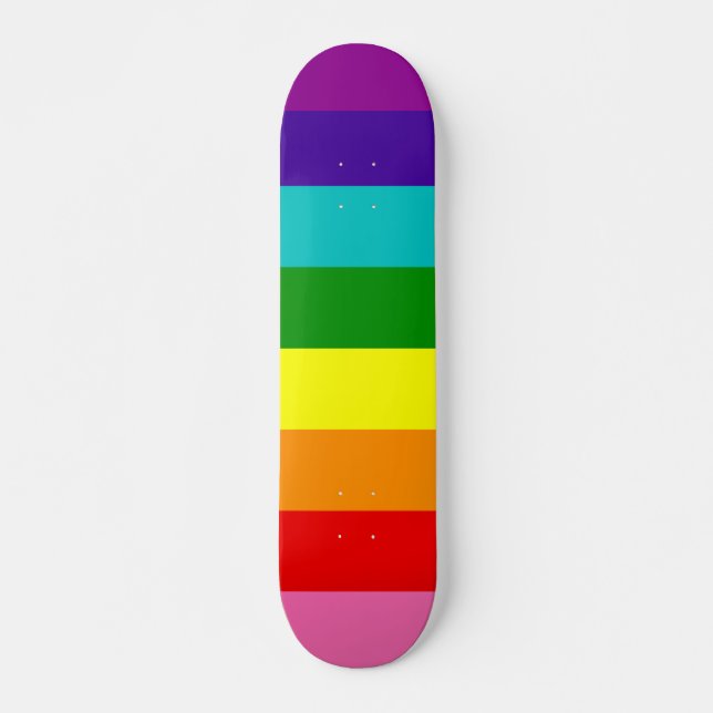 Skateboard Gilbert Baker Pride Drapeau Répéter Rainbow Stripe (Devant)