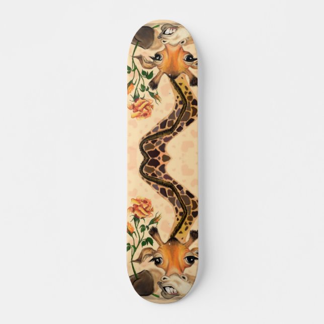Skateboard Girafe romantique - Gentleman - Funny - (Devant)