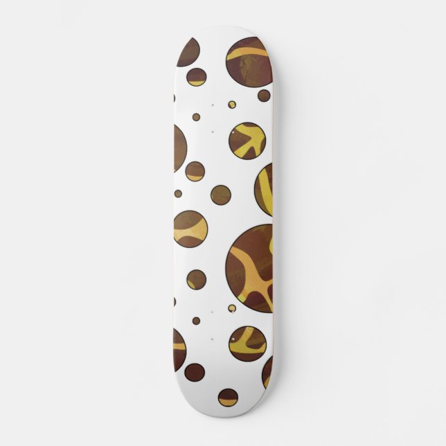 Skateboard Giraffe Brown et jaune (Recto)