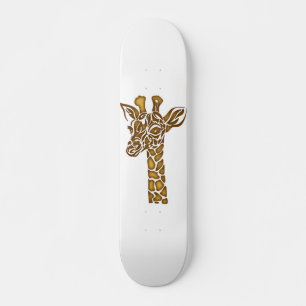 Skateboard Giraffe with ethnic and tribal ornaments