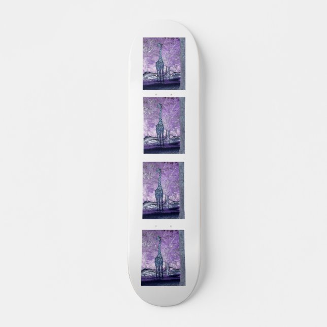 Skateboard Giraffes pourpres (Devant)