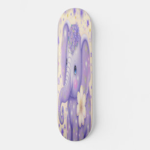 Skateboard Girly beautiful flower baby elephant 