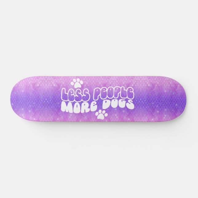 Skateboard Girly Glitter Dogs Positive Wording (Horz)