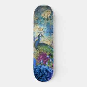 Skateboard Girly Peacock Bleu Joli Imaginaire