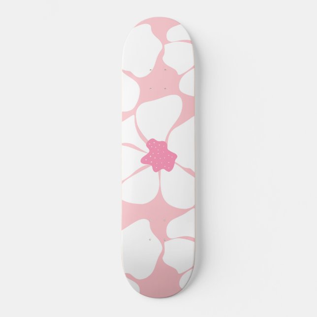Skateboard Glam Abstrait à fleurs #3 #décoration #art (Recto)