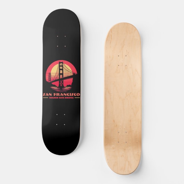 Skateboard Golden Gate Bridge San Francisco Californie USA (Recto)